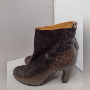 Officine Creative Women High Heel Booties Leather 40 Zipper Back Made In Italy